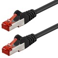 Netzwerkkabel Cat.6 schwarz 5m S/FTP PiMF 250MHz DSL LAN Patch-Kabel 1:1