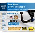 ANHÄNGERKUPPLUNG vert. abnehmbar für Seat Toledo 05-13 +13polig ESatz ABE