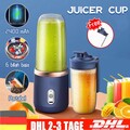 USB Tragbarer Mini Mixer Smoothie Blender Elektrischer Saftmixer Maker 400+400ml