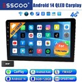 2 DIN 8-Core 6+128G Android 14 Autoradio Carplay GPS Nav MIT AM FM RDS WIFI DAB+