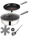 Tefal E30 Jamie Oliver Pfannenset Induktion 5TLG Pfanne 20cm + Schmorpfanne 25cm