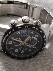 CITIZEN ECO-DRIVE FUNK GMT CHRONOGRAPH SAPPHIRE-GLAS UHR AT8124-91L NEUWERTIG 