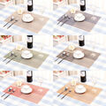 Tischmatte Tischset Platzset Gestreifte Platzmatte abwaschbar PVC Platzdeckchen