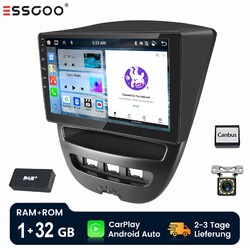 10.1" Für Peugeot 107 2005-2014 DAB+ Android 13 Autoradio GPS BT WIFI 1+32GB KAM