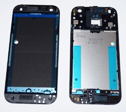 Original HTC One Mini 2 M5 M8MINIn Display Rahmen LCD Frame Grau Gunmetal Grey