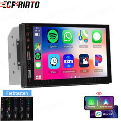 Wireless CarPlay Android Auto Doppel 2 DIN Autoradio 7 Zoll Bluetooth Navi