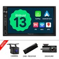 DAB+Wireless CarPlay Android 13 2DIN Autoradio 7" IPS WiFi6 Navigation Bluetooth