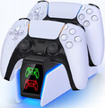 Für PS5 Controller Ladestation LED Usb-C Schnell Ladegerät Dock Dual Charge Slot
