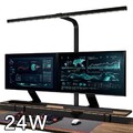 24W Schreibtischlampe LED Doppelkopf Tischlampe Leselampe Büroleuchte Dimmbar DE