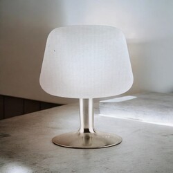 LED Tischlampe Nachttischleuchte dimmbar G9 warmweiß Metall silber Glad weiß