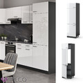 Küchenschrank Kühlumbauschrank 60 cm R-Line Weiß Hochglänzend Vicco