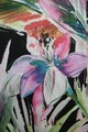 Kleid Naturmoden Peter Hahn Gr 42 Motiv Blätterwald+Blumen wie Aquarell-Gemälde