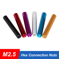 Alu Verbindungsmutter M2.5 Distanzmutter Langmutter Gewindehülsen Hülsenmutter