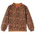 Kinder Sweatshirt Leopardenmuster Langarmshirt Pullover Pulli Heller Cognac vida