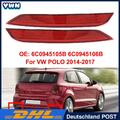 2X Für VW Polo 14-17 Rückstrahler Reflektor 6C0945106B Hinten Schlussleuchte