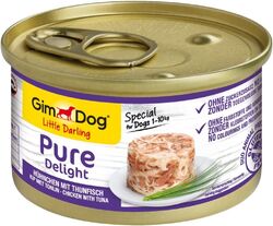 GimDog Pure Delight Hühnchen mit Thunfisch Hundesnack 12 Dosen 12x85g NEU OVP