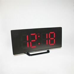 7" LED Wecker Digital Alarmwecker Funk Temperatur Schlummerfunktion USB Tischuhr