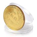 BITCOIN Münze Gold Sammlermünze BTC Krypto Währung Medaille Geschenk crypto DE