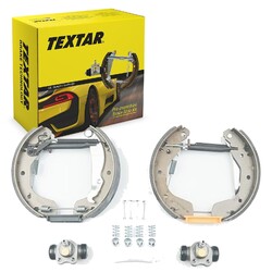TEXTAR BREMSBACKEN SATZ VORMONTIERT passend für OPEL CORSA A CC 1.4