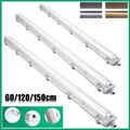 SET LED Feuchtraumleuchte Wannenleuchte IP65 + T8 LED 60/120/150cm G13 Bürolampe