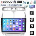 DAB+ 64G Android 14 Autoradio Carplay GPS Navi WIFI Für Peugeot 307 CC 2002-2013