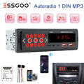 Autoradio 1DIN MP3 Player mit Bluetooth BT Freisprech USB Type-C SD Aux fm Radio