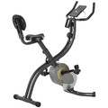 Heimtrainer 2-in-1 X-Bike Fahrradtrainer Trimmrad mit 1 Paar Spannseil Stahl