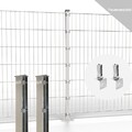 Doppelstabmattenzaun Feuerverzinkt + Winkelplatte + Abdeckleiste Paket L-Steine
