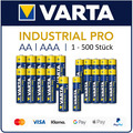 Varta Industrial Pro AAA AA Mignon Micro Batterie MHD 2031 1-500 Stück Alkaline