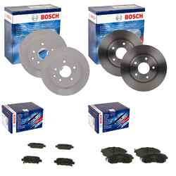 BOSCH BREMSSCHEIBEN + BELÄGE VORNE HINTEN passend für NISSAN JUKE F15 + PULSARVA 280x24mm Belüftet | HA 292x9mm Voll