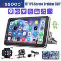10" Android 13 Autoradio GPS Navi RDS 1 DIN WIFI 360° Drehbar Bildschirm Kamera