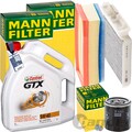 MANN INSPEKTIONSPAKET+5L CASTROL 5W-40 ÖL passend für 1.6SCe 115 PS DACIA DUSTER