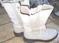 Gr. 41  7,5 Gabor Chelsea Boots Stiefel flach offwhite creme beige