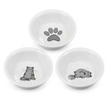 Futterstation für Katzen & Hunde Futternapf Set Porzellan Fressnapf 3er Napf