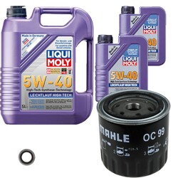 MAHLE Ölfilter 7 L LIQUI MOLY 5W-40 Leichtlauf High Tech für Renault Laguna II