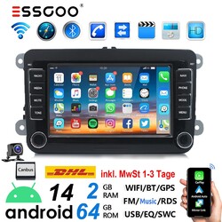 64GB Apple Carplay Android 14 Autoradio GPS Navi Für VW Passat B6 B7 CC Magotan