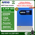 6200W Hybrid Solar Wechselrichter Off Grid MPPT 120A 230Vac 48V 500Vdc mit WIFI