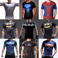 Herren Marvel Kompression T-Shirt Sport Fitness Jogging Jersey Superheld Kostüme