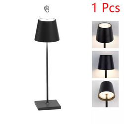 LED Tischlampe Touch Dimmbar mit Akku Tischleuchte Innen/Aussen Beleuchtung USB