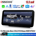 12,3'' Android 13 Autoradio 4G LTE GPS Carplay für MERCEDES C W205 X253 NTG5.0
