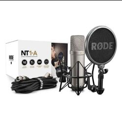 rode nt1-a mikrofon mit Kunststoffaufsatz,Origin. XLR -Kabel ,Superlux Kopfhörer
