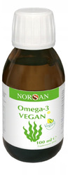 Norsan Omega-3 Vegan - 100 ml - Zitronengeschmack EPA DHA DPA Fettsäuren Algenöl