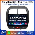 10" Android 14 Für Mitsubishi ASX 2010-2016 Autoradio GPS Navi 4+64G Carplay DAB