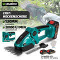 2 IN 1Akku Grasscheren Strauchschere Schere Hecken-/Strauchschere mit 2 Batterie