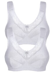 Susa 2er Pack Entlastungs BH ohne Bügel Basic 8133 Gr. 80-120 B-G in 2 Farben