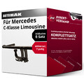 Anhängerkupplung abnehmbar + E-Satz 7pol universell für C-Klasse Limousine 00-07