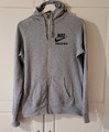 Nike Sweatshirt Jacke grau Damen Gr. M Baumwolle mit Kapuze