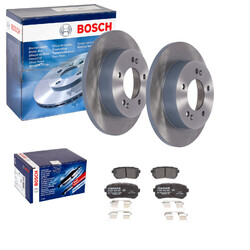 BOSCH BREMSSCHEIBEN 258mm + BELÄGE HINTEN passend für HYUNDAI ix20 JCHA 258x10mm | alle Modelle | Baujahr 2010 - 2019