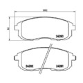 1x Bremsbelagsatz, Scheibenbremse BREMBO P 23 126 passend für NISSAN SUZUKI