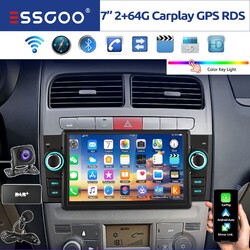 DAB+ Android 14 Autoradio Für Fiat Grande Punto 2007-12 Linea Apple Carplay GPS